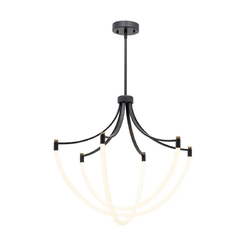 Track lighting with a brushed nickel finishCascata LED Chandelier