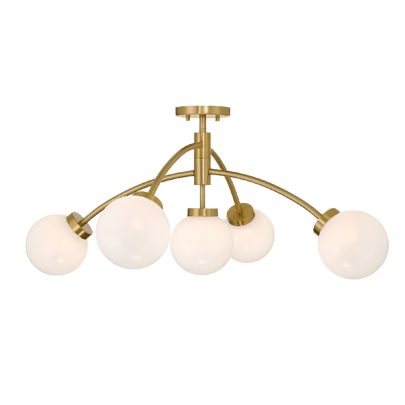 Rustic track lighting for farmhouse decorRedfield 5-Light Convertible Semi-Flush / Pendant
