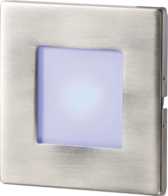 High - lumen track lighting for bright spacesmarble wall lamps with luxurious veining for high - end living spacesKnightsbridge Stainless Steel Recessed LED Wall Light Single Blue