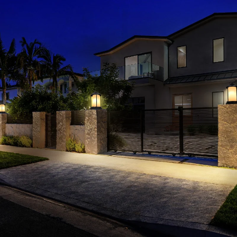 Modern track lighting with LED bulbsPhilips Chalet Gate light