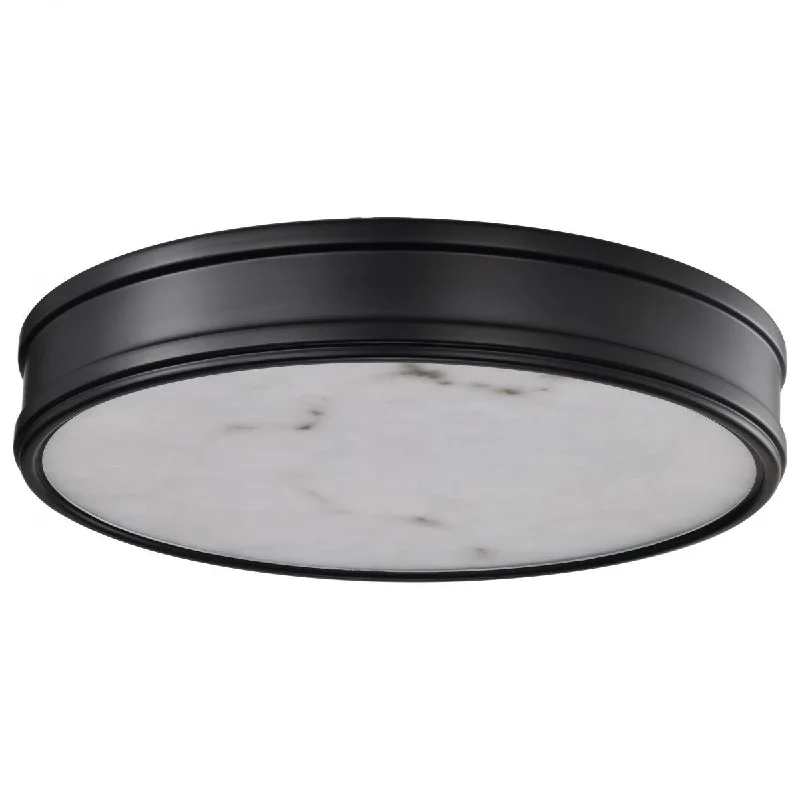 Dimmable Industrial Lighting for Ambiance ControlKendall 14" LED Flush Mount Light, Matte Black Finish