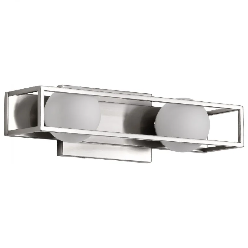 Color - Tunable Industrial Lighting for Special ApplicationsJenkins 16" 2 Lights LED Bathroom Vanity Light, Brushed Nickel Finish