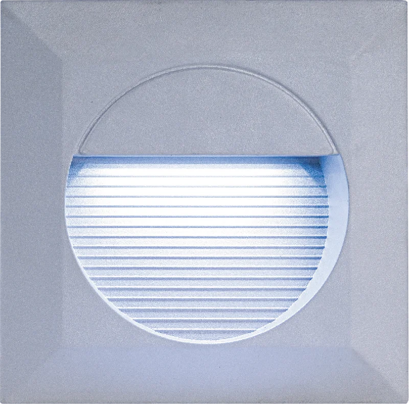 Track lighting for creating a moody atmospherecoastal style wall lamps with nautical elements for beachfront homesKnightsbridge IP44 1W White LED Grey Aluminum Square Recessed Wall Light