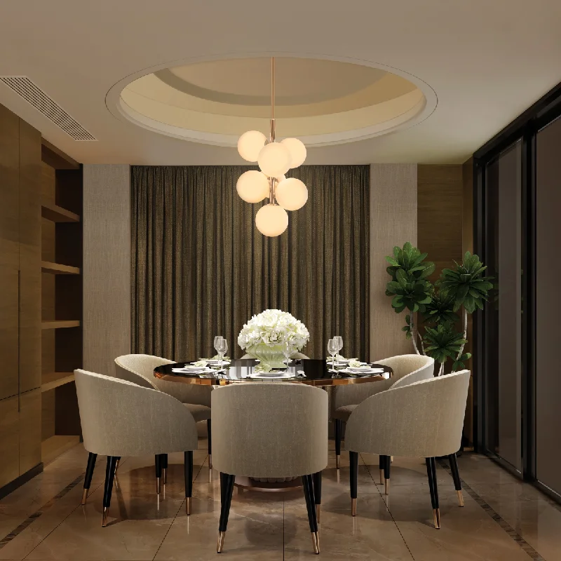 Track lighting with adjustable armsPhilips Divine 7 head suspended chandelier (French Gold)