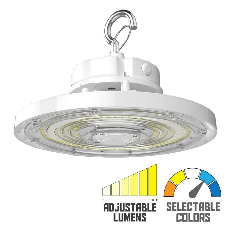 Industrial Task Lighting for Precision WorkstationsHigh Bay UFO LED Light, 15000 Lumens, 60/80/100W, 30K/40K/50K, 120/277V, White