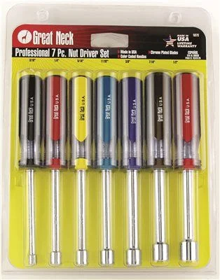 White track lighting for a clean lookGreat Neck Professional Nut Driver Set 7Pc