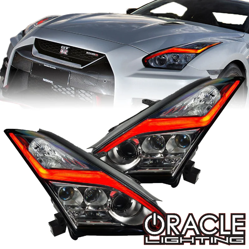 Track lighting with swivel heads for precise aimingORACLE Lighting 2015-2024 Nissan GT-R ColorSHIFT "Lightning Bolt" RGB+W Headlight DRL Upgrade Kit Track lighting with swivel heads for precise aimingORACLE Lighting 2015-2024 Nissan GT-R ColorSHIFT "Lightning Bolt" RGB+W Headlight DRL Upgrade Kit