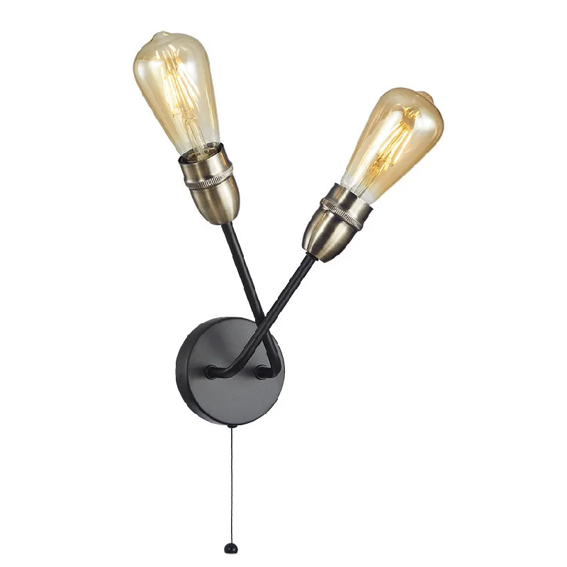 Energy - efficient track lighting fixturesleather wall lamps with a distressed texture for a rugged and stylish lookVenus 2Lt Wall Light- Black w Copper & Antique Brass Finishes Energy - efficient track lighting fixturesleather wall lamps with a distressed texture for a rugged and stylish lookVenus 2Lt Wall Light- Black w Copper & Antique Brass Finishes