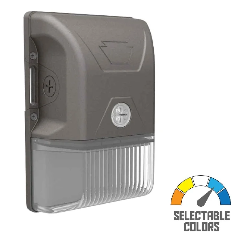 Industrial Emergency Lighting for Safety in FactoriesKeystone XFIT Small 20 Watts Non-Cutoff LED Wall Pack Impact Resistant Lens Selectable CCT