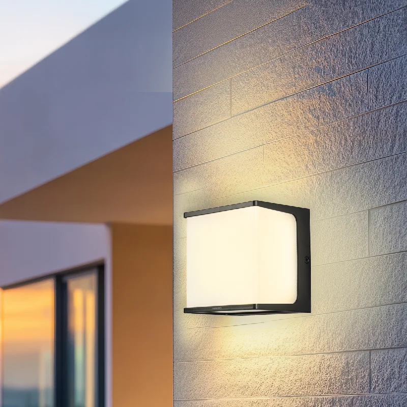 Track lighting with energy - star certificationrustic farmhouse wall lamps with wooden accents for cozy bedroomsPhilips Rain Outdoor Wall light (Square shaped)
