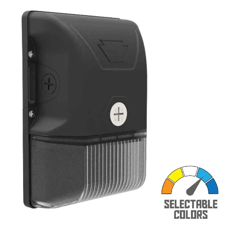 Industrial Lighting for Furniture FactoriesLED Mini Wall Pack With Photocell, 20 Watts, 2700 Lumens, 30K/40K/50K, 120-277V, Black Finish