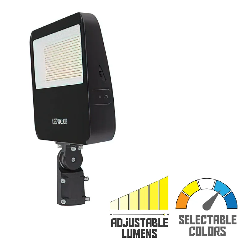 Industrial Flood Lighting for Outdoor Loading DocksLED Flood Light, 45000 lm, 300W, 30K|40K|50K, Slipfitter & Trunnion Mount, 120-347V