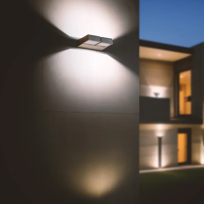 Track lighting with a sleek profilerustic farmhouse wall lamps with wooden accents for cozy bedroomsPhilips Alfresco Wall light (Square shaped with pattern)