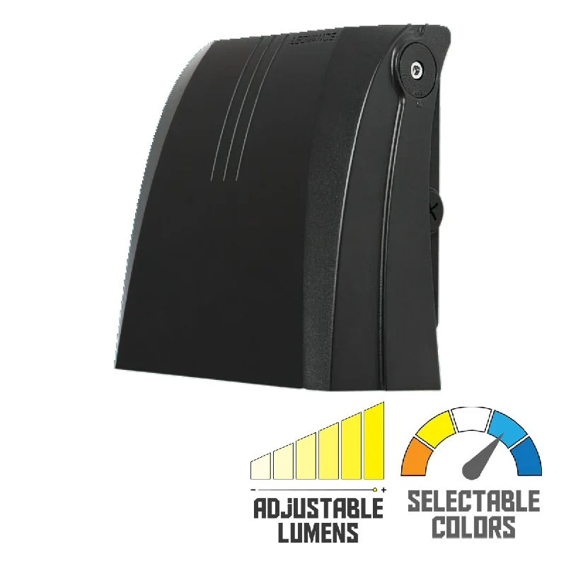 Color - Tunable Industrial Lighting for Special ApplicationsLED Adjustable Wall Pack, 8400Lm, 30/45/60W, 30K/40K/50K, On/Off Photocell, 120-347V, Black