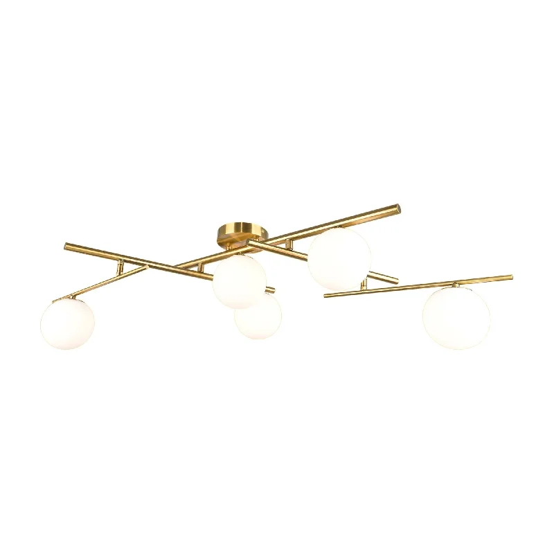 Track lighting for highlighting bookcasesModena 5-Light Semi Flush Mount
