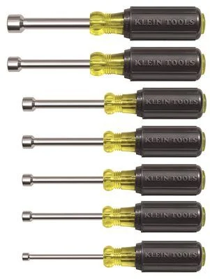 Track lighting with a brushed nickel finishKlein Tools Nut Driver Set Cushion Grip' 7-Piece
