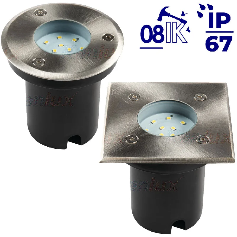 Track lighting with swivel heads for precise aimingKanlux GORDO LED 1W IP67 Outdoor Ground Drive Path Walk Over Lamp Light Fixture