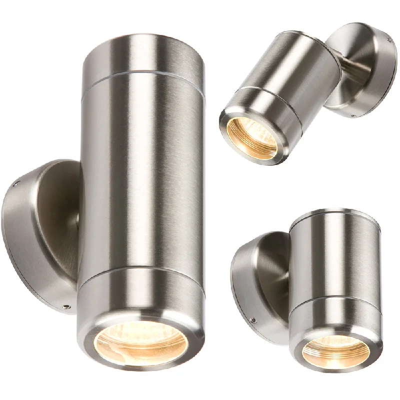 Adjustable track lighting for living roomsceramic wall lamps with hand - painted designs for an artistic touchKnightsbridge 230V IP65 Stainless Steel GU10 outdoor Wall Light Adjustable track lighting for living roomsceramic wall lamps with hand - painted designs for an artistic touchKnightsbridge 230V IP65 Stainless Steel GU10 outdoor Wall Light