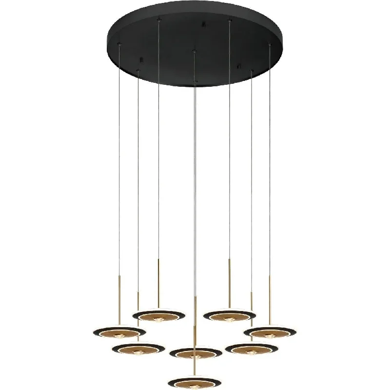 Track lighting with frosted glass shadesUranas LED Multi-Light Pendant