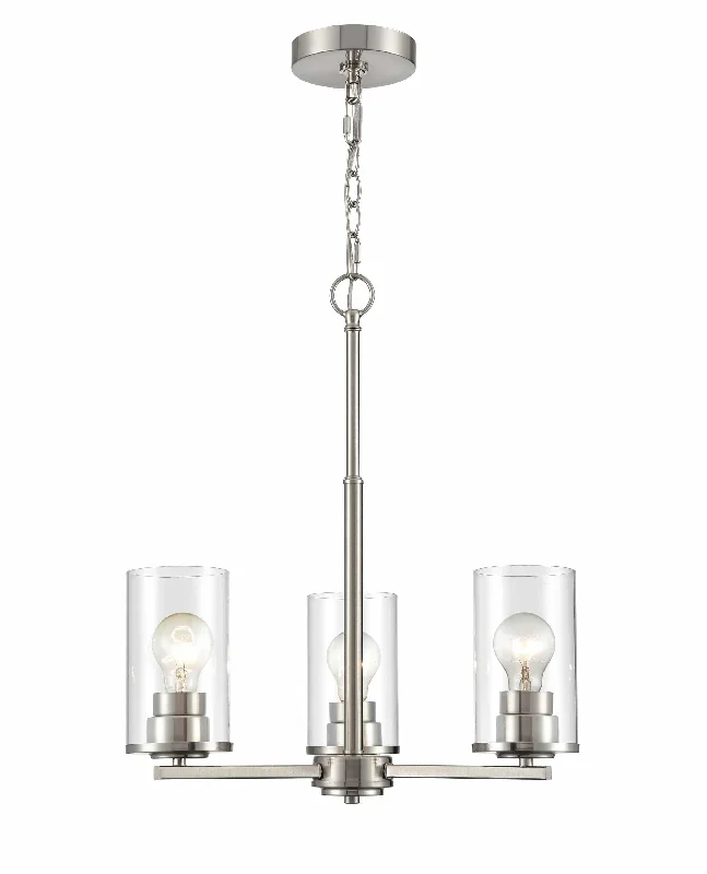 Oversized Chandeliers as a Statement Piece in Living RoomsOversized Chandeliers as a Statement Piece in Living Rooms3 Lamps Verlana Chandelier - Brushed Nickel - Clear Glass - 19in Diameter - E26 Medium Base