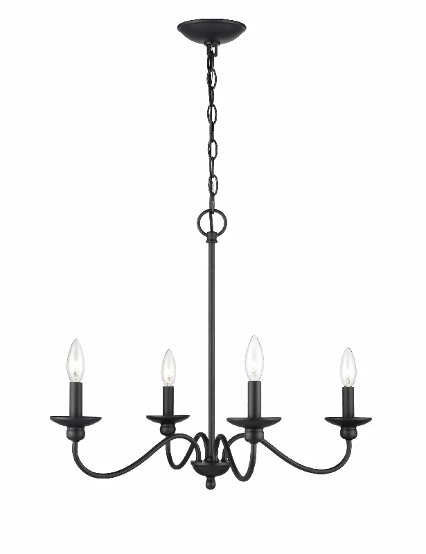 Modern Crystal Chandeliers for Contemporary HomesModern Crystal Chandeliers for Contemporary Homes4 Lamps Delvona Chandelier - Matte Black - 24.125in Diameter - E12 Candelabra Base