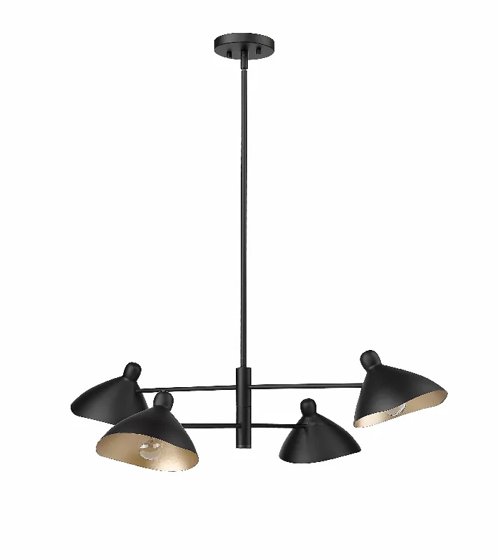 Incandescent Chandeliers for a Warm and Traditional GlowIncandescent Chandeliers for a Warm and Traditional Glow4 Lamps Warhol Chandelier - Matte Black - 34.5in Diameter - E12 Candelabra Base