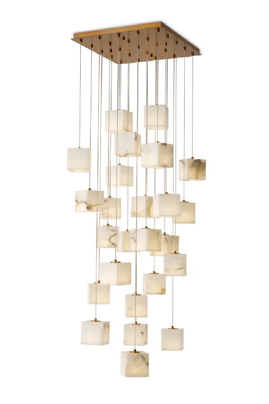 Chandeliers with Clear Crystal for a Sparkling EffectChandeliers with Clear Crystal for a Sparkling EffectAlabaster Blocks Chandelier | Eichholtz Duboce