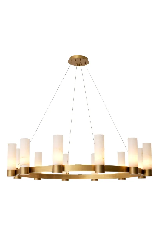 Chandeliers with Adjustable Height for Custom InstallationChandeliers with Adjustable Height for Custom InstallationAlabaster Cylinders Chandelier | Eichholtz Castro