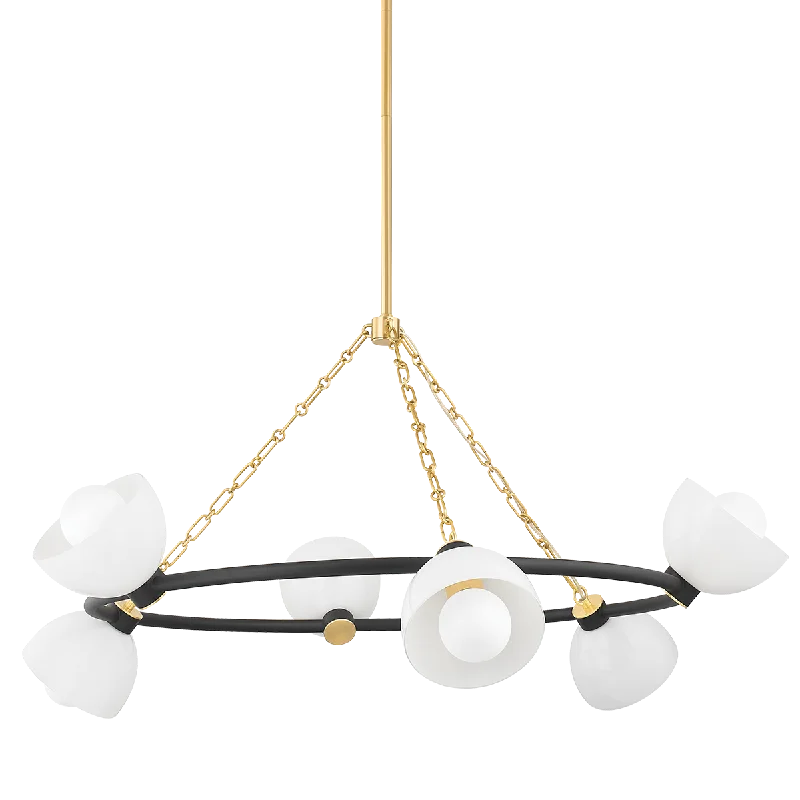 Chandeliers with Colored Glass for a Splash of ColorChandeliers with Colored Glass for a Splash of ColorBELLE 6 LIGHT CHANDELIER
