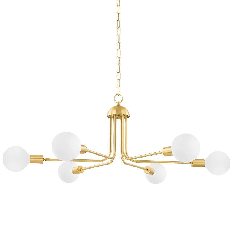 Chandeliers with Frosted Glass for a Softer Light DiffusionChandeliers with Frosted Glass for a Softer Light DiffusionBLAKELY 6 LIGHT CHANDELIER