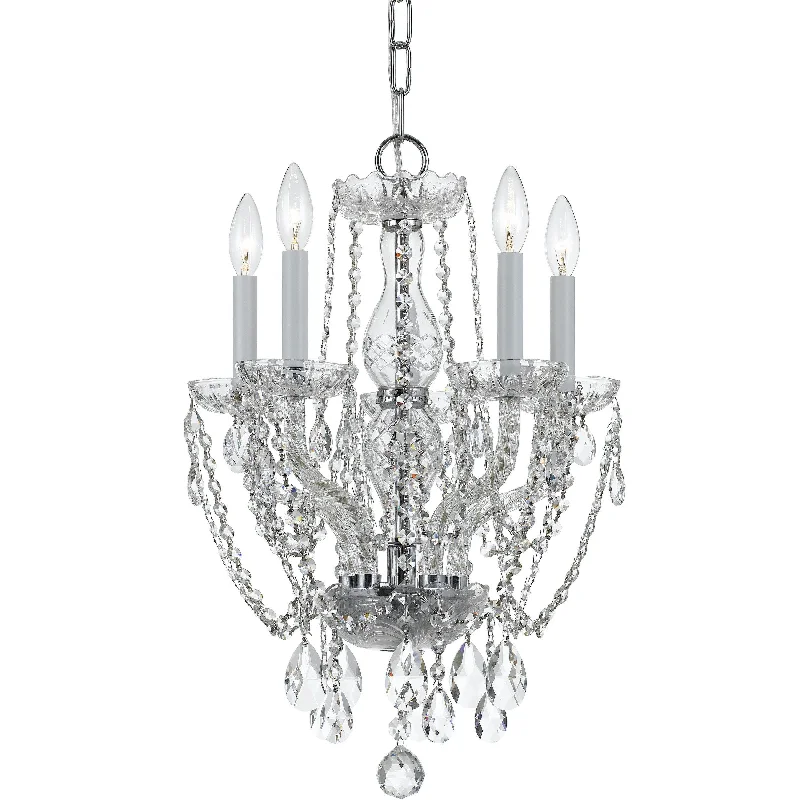 Chandeliers with Venetian Glass for a Luxurious LookChandeliers with Venetian Glass for a Luxurious Look5 Light Polished Chrome Crystal Mini Chandelier Draped In Clear Hand Cut Crystal - C193-1129-CH-CL-MWP