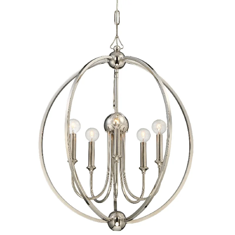 Minimalist Chandeliers for Sleek and Simple InteriorsMinimalist Chandeliers for Sleek and Simple Interiors5 Light Polished Nickel Modern Chandelier - C193-2247-PN_NOSHADE