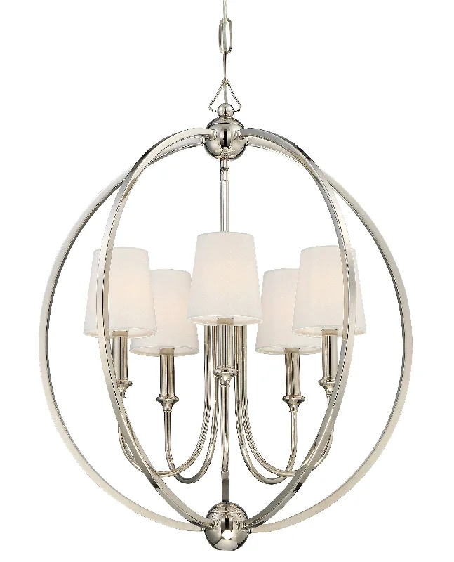 Chandeliers with Sputnik - Style Design for a Futuristic VibeChandeliers with Sputnik - Style Design for a Futuristic Vibe5 Light Polished Nickel Modern Chandelier - C193-2247-PN