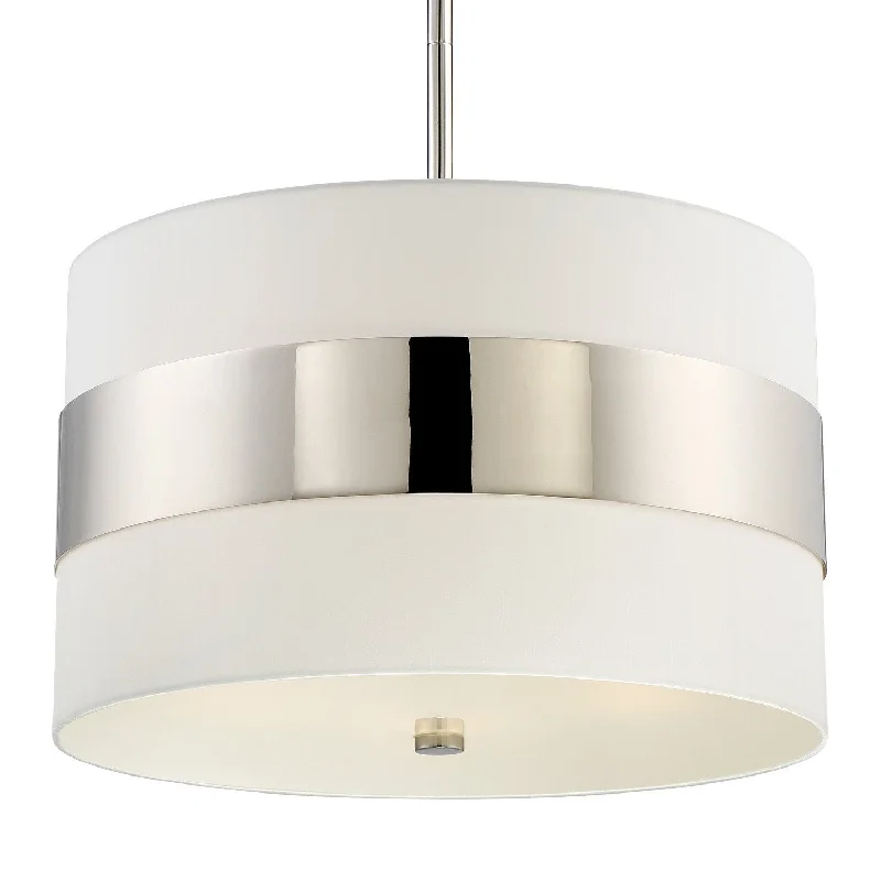 Chandeliers with Colored Glass for a Splash of ColorChandeliers with Colored Glass for a Splash of Color5 Light Polished Nickel Mid Century Modern Pendant - C193-297-PN