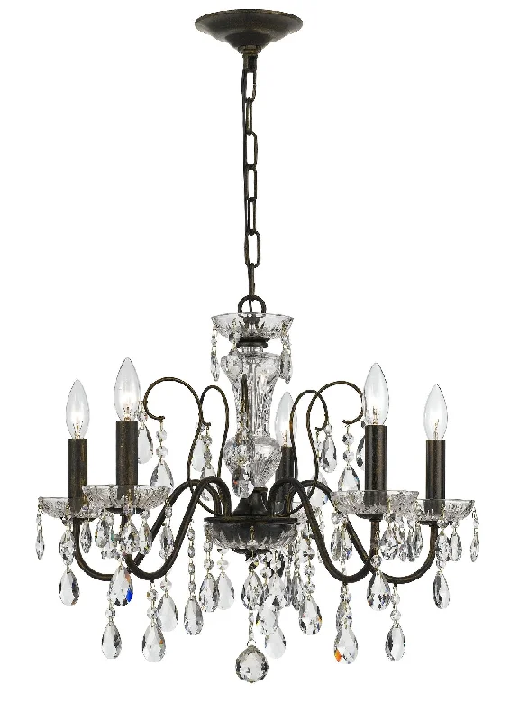Chandeliers for Dining Rooms to Set the Mood for MealsChandeliers for Dining Rooms to Set the Mood for Meals5 Light English Bronze Traditional  Modern Chandelier Draped In Clear Hand Cut Crystal - C193-3025-EB