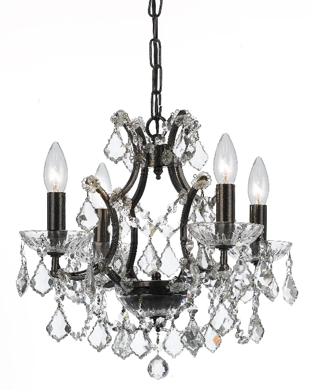 Modern Crystal Chandeliers for Contemporary HomesModern Crystal Chandeliers for Contemporary Homes4 Light Vibrant Bronze Modern Mini Chandelier Draped In Clear Spectra Crystal - C193-4454-VZ-CL-SAQ