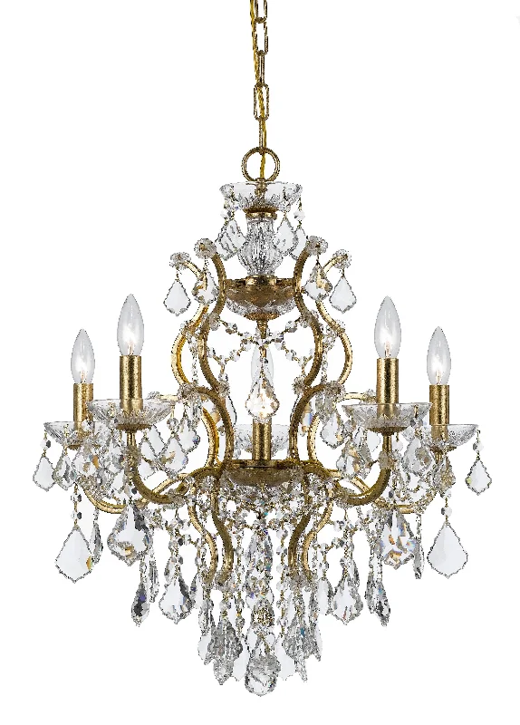 Chandeliers with Adjustable Arms for Directional LightingChandeliers with Adjustable Arms for Directional Lighting6 Light Antique Gold Modern Chandelier Draped In Clear Spectra Crystal - C193-4455-GA-CL-SAQ