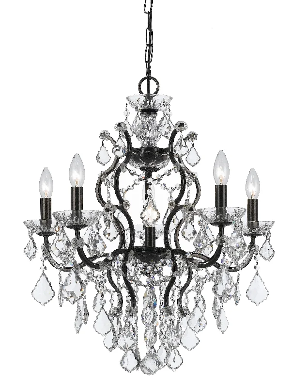 Chandeliers with Metal Frames in Gold FinishChandeliers with Metal Frames in Gold Finish6 Light Vibrant Bronze Modern Chandelier Draped In Clear Spectra Crystal - C193-4455-VZ-CL-SAQ