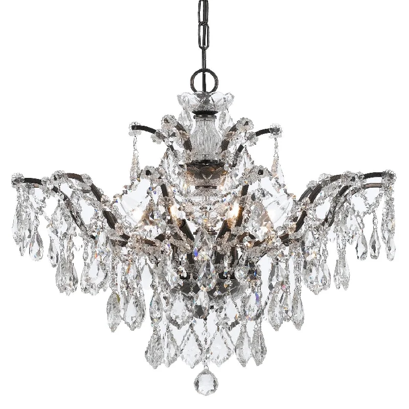 Chandeliers with Multiple Lights for Maximum IlluminationChandeliers with Multiple Lights for Maximum Illumination6 Light Vibrant Bronze Modern Chandelier Draped In Clear Spectra Crystal - C193-4459-VZ-CL-SAQ