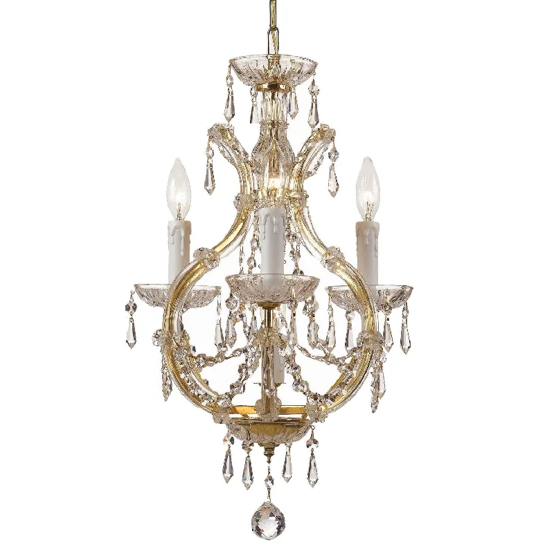 Art Deco Chandeliers for a Retro - Glam LookArt Deco Chandeliers for a Retro - Glam Look4 Light Gold Crystal Mini Chandelier Draped In Clear Italian Crystal - C193-4473-GD-CL-I