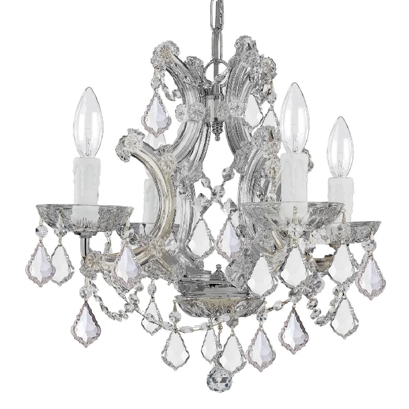 Modern Crystal Chandeliers for Contemporary HomesModern Crystal Chandeliers for Contemporary Homes4 Light Polished Chrome Crystal Mini Chandelier Draped In Clear Spectra Crystal - C193-4474-CH-CL-SAQ