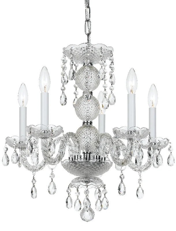 Modern Crystal Chandeliers for Contemporary HomesModern Crystal Chandeliers for Contemporary Homes5 Light Polished Chrome Traditional Mini Chandelier Draped In Clear Hand Cut Crystal - C193-5095-CH-CL-MWP Modern Crystal Chandeliers for Contemporary HomesModern Crystal Chandeliers for Contemporary Homes5 Light Polished Chrome Traditional Mini Chandelier Draped In Clear Hand Cut Crystal - C193-5095-CH-CL-MWP