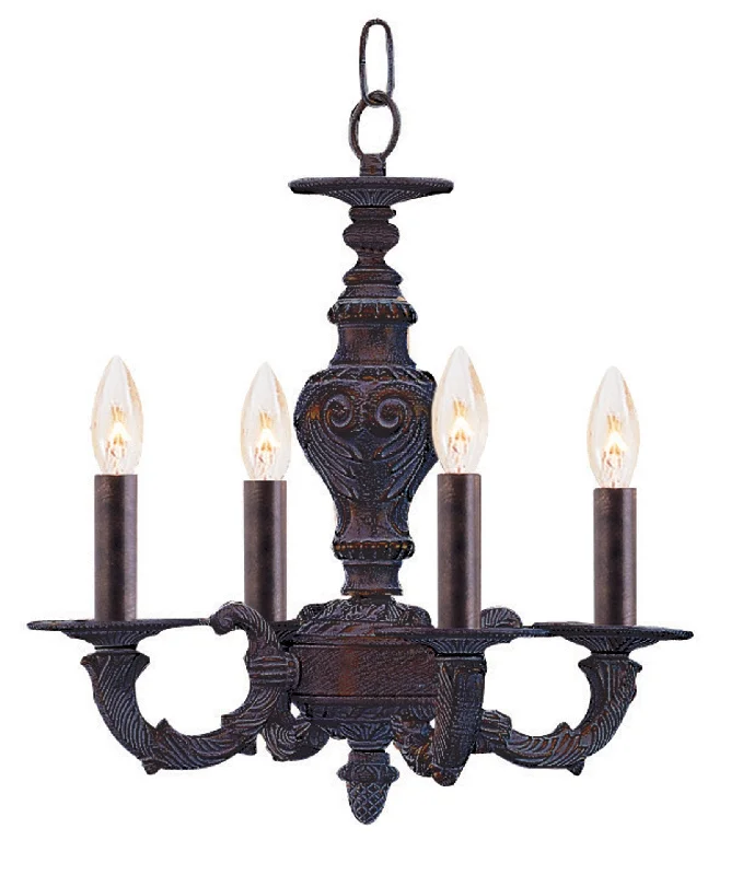 Ceiling - Mounted Chandeliers for Standard CeilingsCeiling - Mounted Chandeliers for Standard Ceilings4 Light Venetian Bronze Youth Mini Chandelier - C193-5124-VB