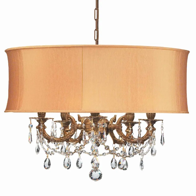 Chandeliers for Low Ceilings to Avoid OvercrowdingChandeliers for Low Ceilings to Avoid Overcrowding5 Light Aged Brass Traditional Mini Chandelier Draped In Clear Swarovski Strass Crystal - C193-5535-AG-SHG-CLS