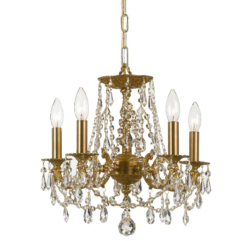 Modern Crystal Chandeliers for Contemporary HomesModern Crystal Chandeliers for Contemporary Homes5 Light Aged Brass Traditional Mini Chandelier Draped In Clear Hand Cut Crystal - C193-5545-AG-CL-MWP
