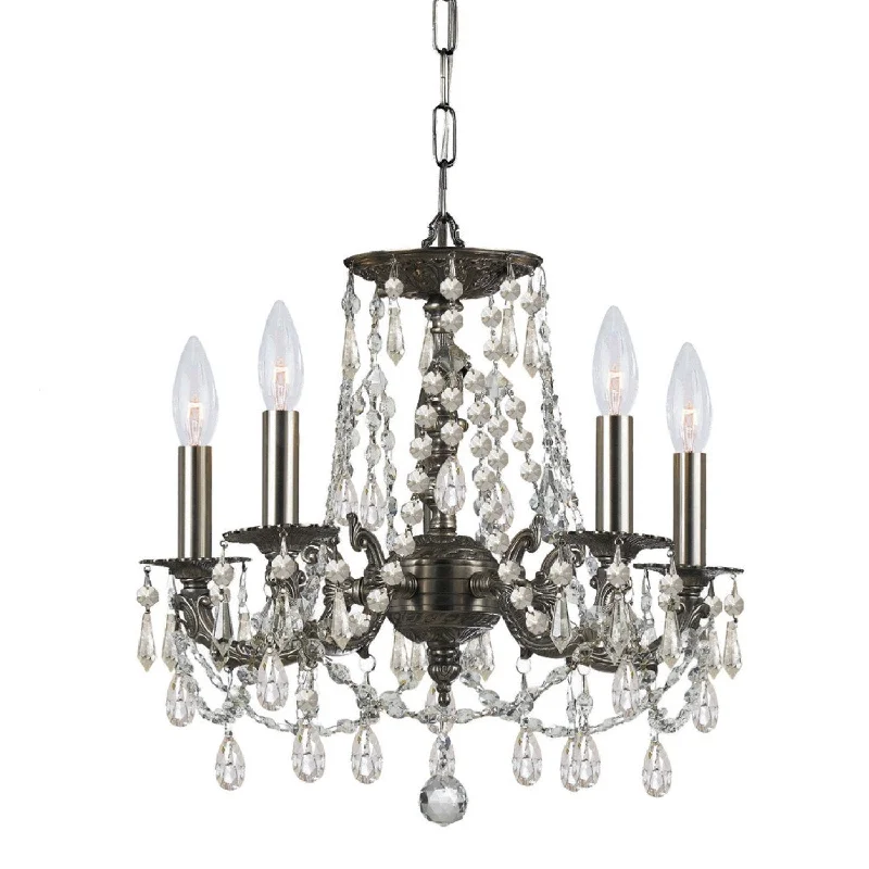 Chandeliers with Pendant Lights for a Stylish LookChandeliers with Pendant Lights for a Stylish Look5 Light Pewter Traditional Mini Chandelier Draped In Clear Hand Cut Crystal - C193-5545-PW-CL-MWP
