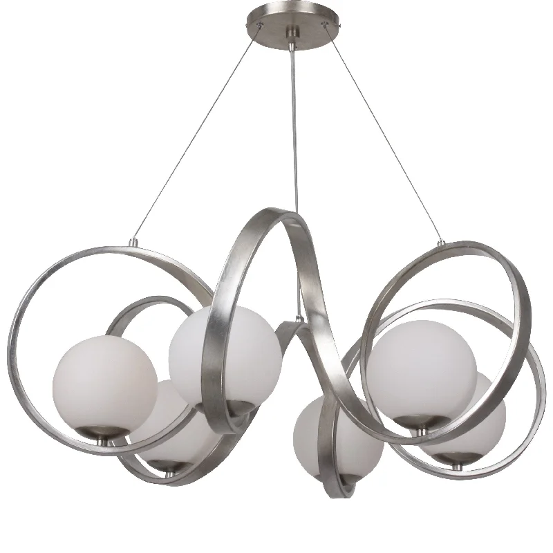 Victorian - Inspired Chandeliers with Ornate DetailsVictorian - Inspired Chandeliers with Ornate Details6 Light Antique Silver Mid Century Modern Chandelier - C193-6466-SA