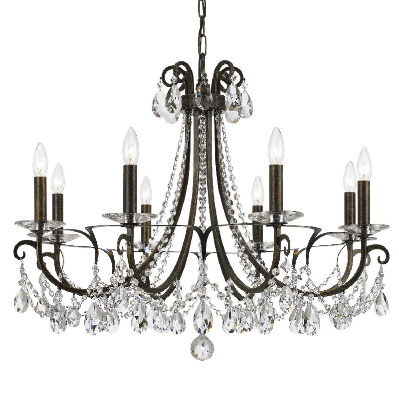 Chandeliers with Adjustable Height for Custom InstallationChandeliers with Adjustable Height for Custom Installation8 Light English Bronze Transitional Modern Chandelier Draped In Clear Hand Cut Crystal - C193-6828-EB-CL-MWP Chandeliers with Adjustable Height for Custom InstallationChandeliers with Adjustable Height for Custom Installation8 Light English Bronze Transitional Modern Chandelier Draped In Clear Hand Cut Crystal - C193-6828-EB-CL-MWP