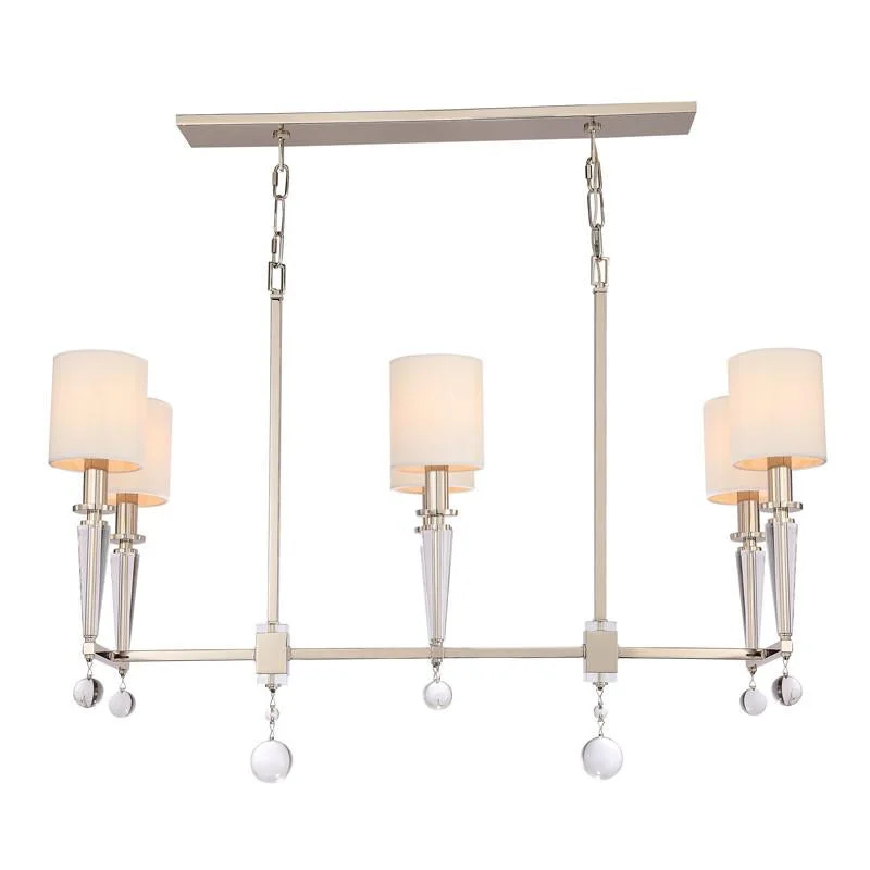 Bohemian - Style Beaded Chandeliers for Eclectic DecorBohemian - Style Beaded Chandeliers for Eclectic Decor6 Light Polished Nickel Modern Chandelier - C193-8106-PN