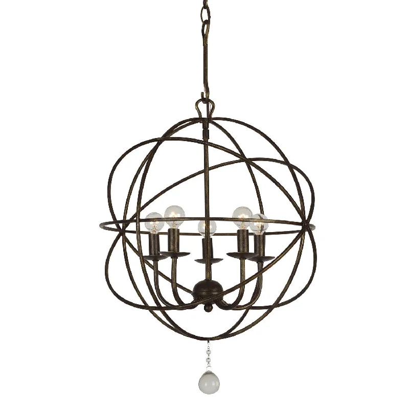 Art Deco Chandeliers for a Retro - Glam LookArt Deco Chandeliers for a Retro - Glam Look5 Light English Bronze Industrial Mini Chandelier - C193-9224-EB